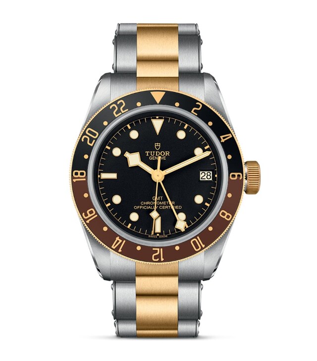 Black Bay GMT Stainless Steel and Yellow Gold Watch 41mm in black