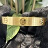 Brushed Yellow Gold LOVE Bracelet in yellow gold