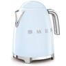 Retro Kettle in pastel blue, cream, red, black & white