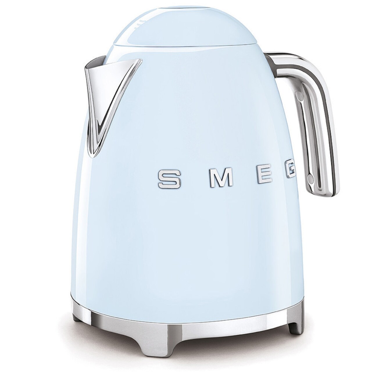 Retro Kettle in pastel blue, cream, red, black & white