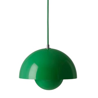 FlowerPot Hanging lamp VP1 in green & grey