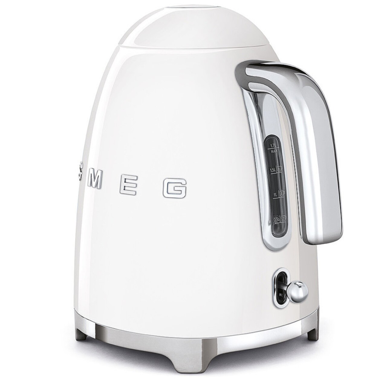 Retro Kettle in white, cream, pastel blue, red & black