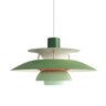 PH 5 Hanging lamp in green, grey, red & orange