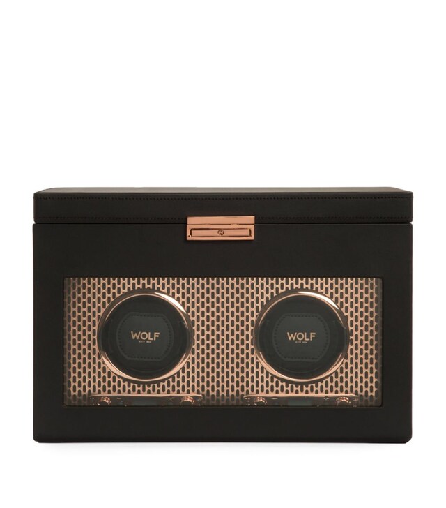 AXIS Double Watch Winder with Storage in black