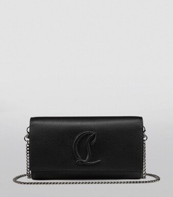 By My Side Leather Chain Wallet in black