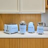 Retro Kettle in pastel blue, cream, red, black & white