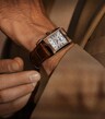 Rose Gold Reverso Tribute Duoface Calendar Watch 29.9mm in brown