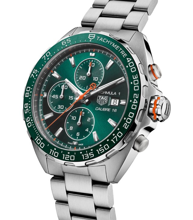 Stainless Steel Formula 1 Chronograph Watch 44mm in green