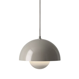 FlowerPot Hanging lamp VP1 in grey & green