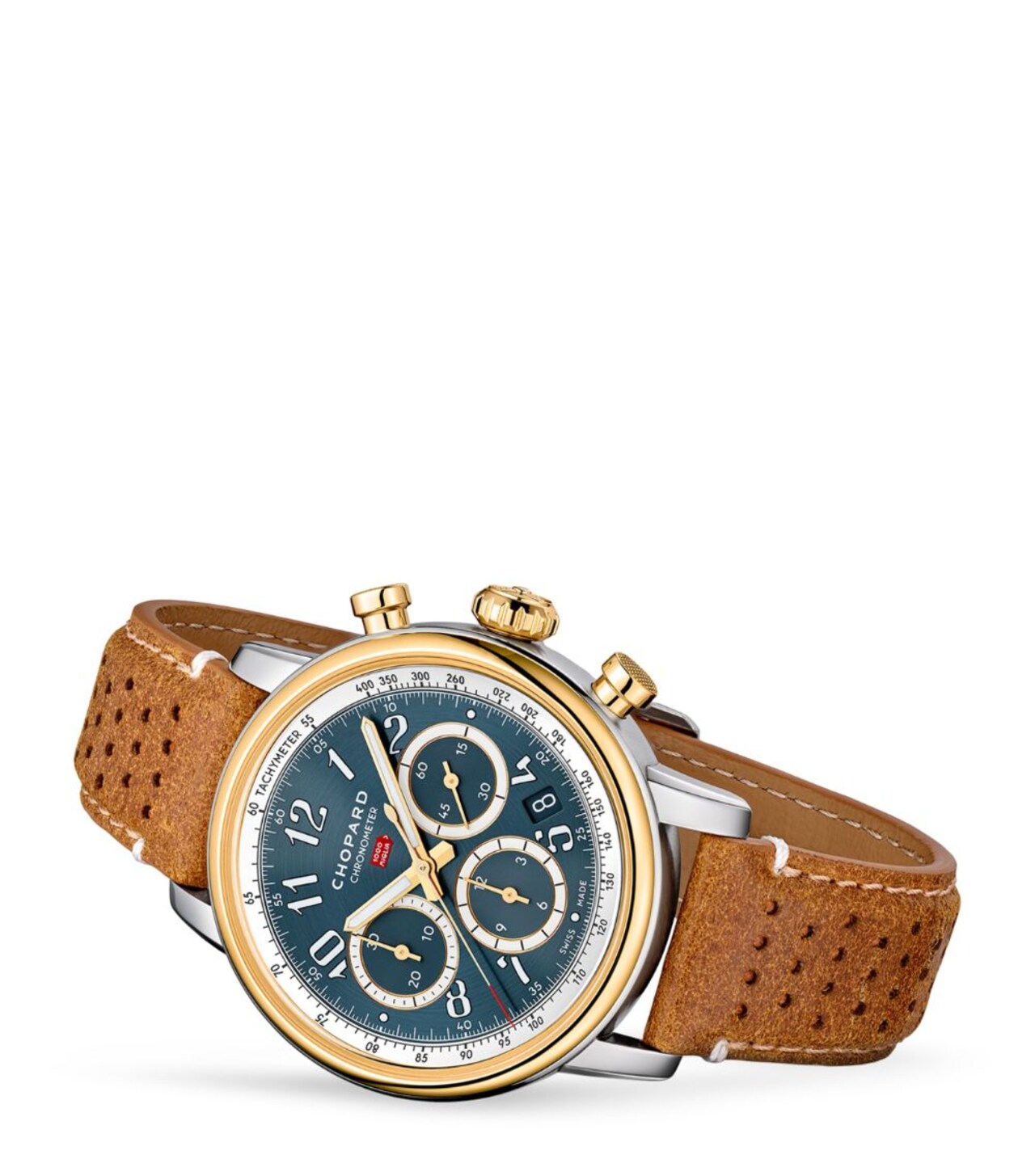 Yellow Gold and Lucent Steel Mille Miglia Chronograph Watch 40.5mm in yellow gold