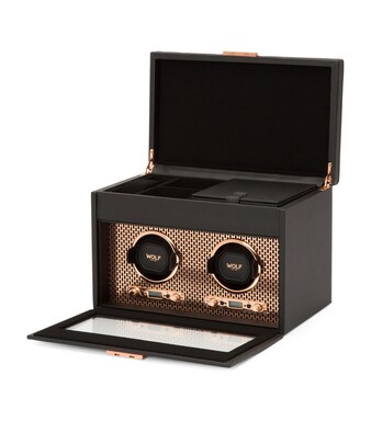 AXIS Double Watch Winder with Storage in black