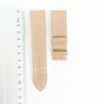 BEIGE MILITARY CALFSKIN LEATHER STRAP - 22 MM in beige, blue & black