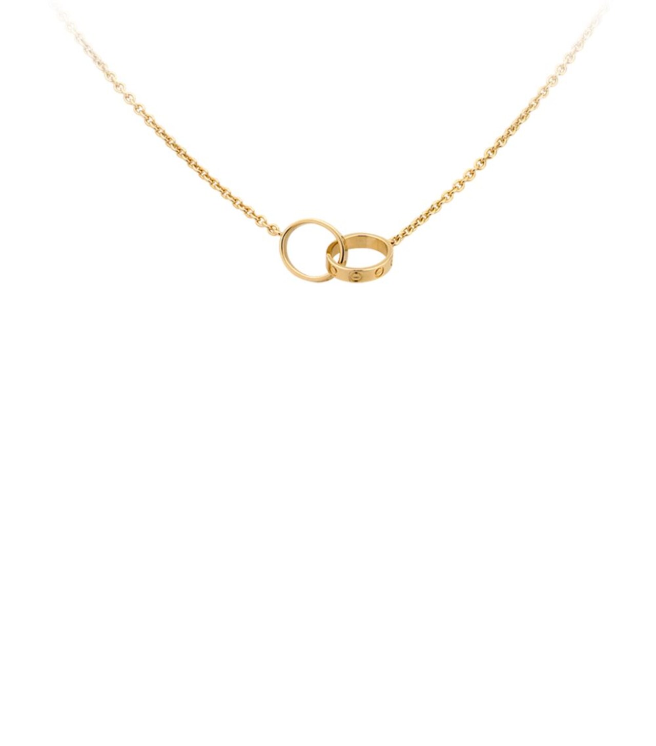 Yellow Gold LOVE Necklace in yellow gold