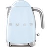 Retro Kettle in pastel blue, cream, red, black & white