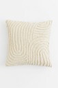 Cotton cushion cover in beige