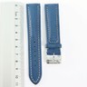 BLUE MILITARY CALFSKIN LEATHER STRAP - 22 MM in blue, beige & black