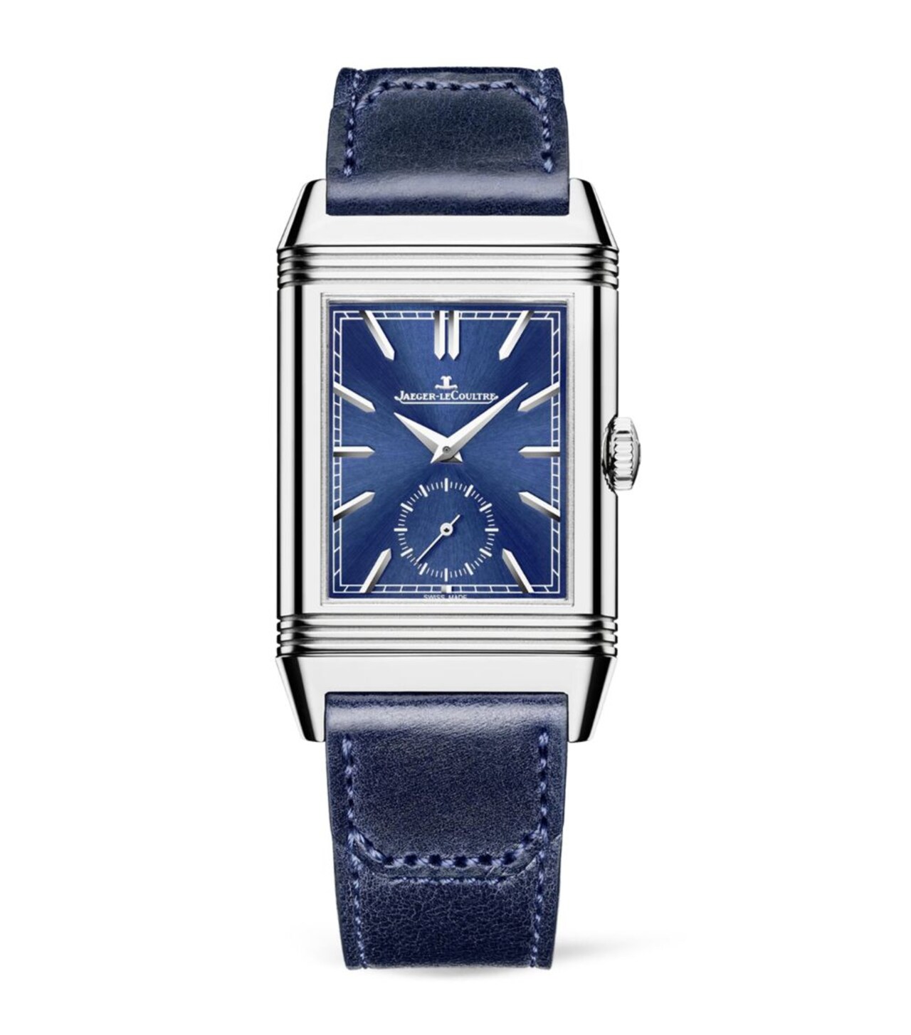 Stainless Steel Reverso Tribute Duoface Watch 28.3mm in blue