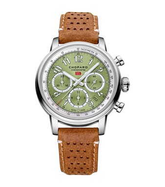 Lucent Steel Mille Miglia Chronograph Watch 40.5mm in green